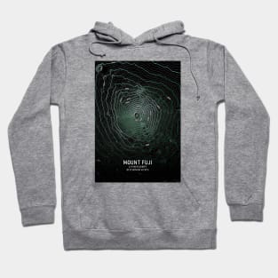 Mount Fuji Topographic Map Hoodie